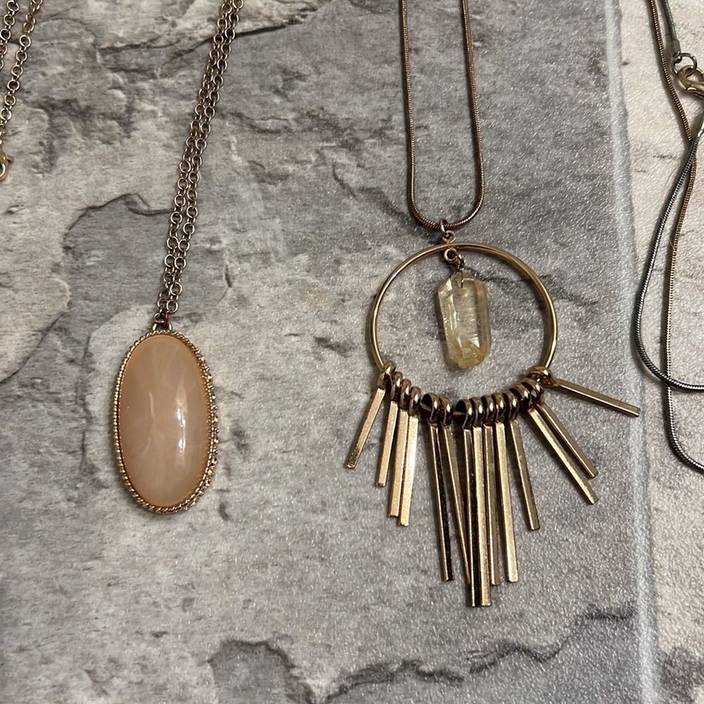 2 Gold Long Necklaces